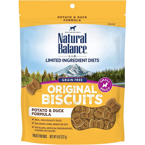 Natural Balance L.I.D. Duck Potato Biscuits Dog Treats 8oz - Poudre Pet and Feed Supply