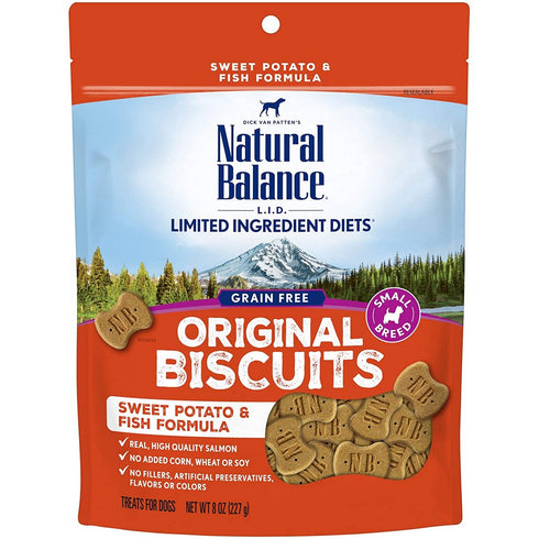 Natural Balance L.I.D. Fish Sweet Potato Biscuits Dog Treats 8oz - Poudre Pet and Feed Supply