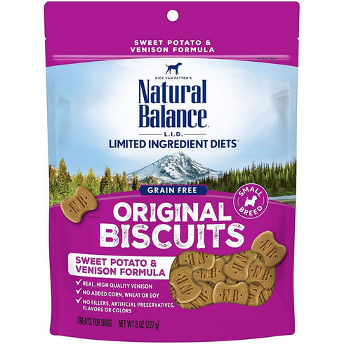 Natural Balance L.I.D. Venison Sweet Potato Biscuits Dog Treats 8oz - Poudre Pet and Feed Supply