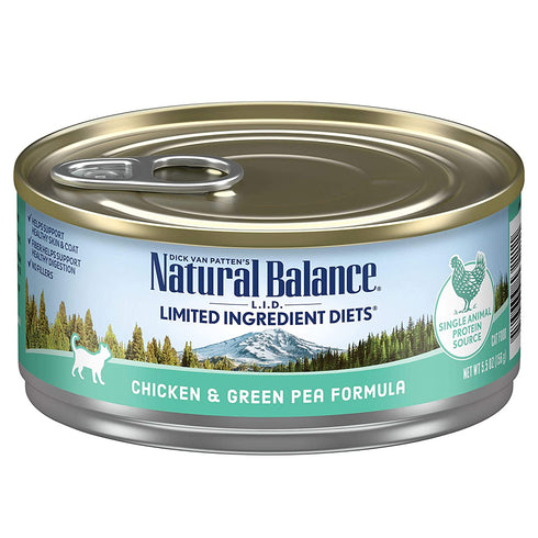 Natural Balance L.I.D. Limited Ingredient Diets Chicken & Green Pea Formula Wet Cat Food 5.5oz - Poudre Pet and Feed Supply