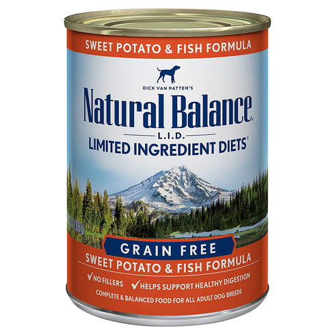 Natural Balance L.I.D. Limited Ingredient Diets Sweet Potato & Fish Formula Wet Dog Food 13oz - Poudre Pet and Feed Supply