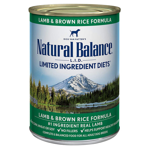 Natural Balance L.I.D. Limited Ingredient Diets Lamb & Brown Rice Formula Wet Dog Food 13oz - Poudre Pet and Feed Supply