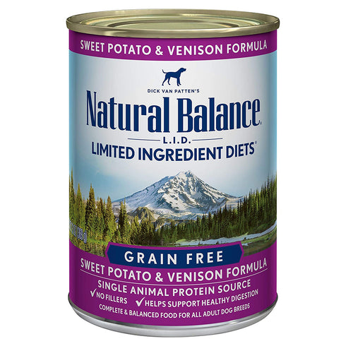 Natural Balance L.I.D. Limited Ingredient Diets Sweet Potato & Venison Formula Wet Dog Food 13oz - Poudre Pet and Feed Supply