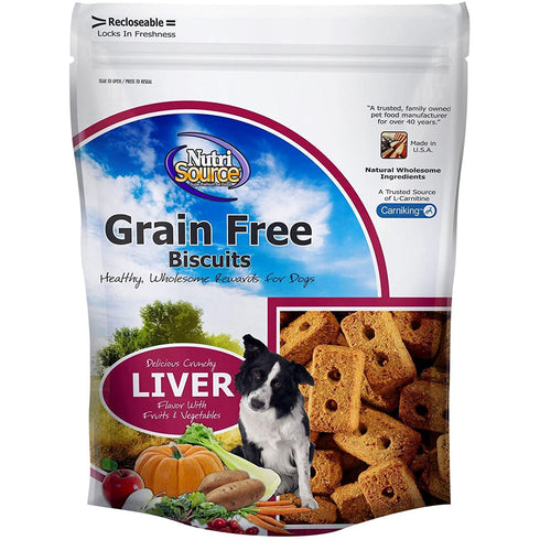 Nutrisource Grain Free Liver Biscuit Dog Treats 14 Oz - Poudre Pet and Feed Supply