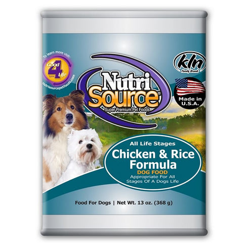 Nutrisource Chicken and Rice Formula Pate Canned Dog Food 13oz - Poudre Pet and Feed Supply