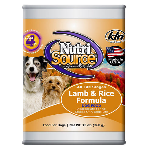 Nutrisource Lamb and Rice Formula Pate Canned Dog Food 13oz - Poudre Pet and Feed Supply
