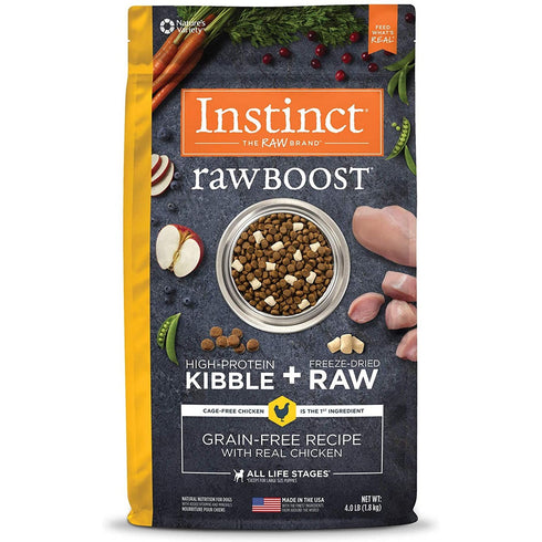 Instinct Raw Boost Grain-Free Chicken Dry Dog Food 4lb - Poudre Pet and Feed Supply