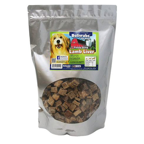 Bellyrubs Freeze-Dried Lamb Liver 14oz bag - Poudre Pet and Feed Supply