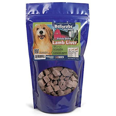 Bellyrubs Lamb Liver Freeze Dried Dog Treats 5oz - Poudre Pet and Feed Supply