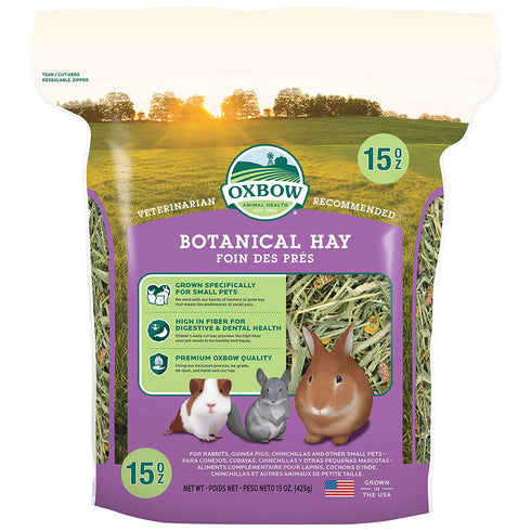 Oxbow Botanical Hay Small Mammal Food 15oz - Poudre Pet and Feed Supply