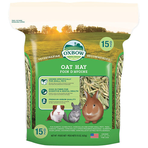 Oxbow Oat Hay Small Mammal Food 15oz - Poudre Pet and Feed Supply