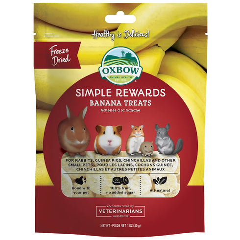 Oxbow Simple Rewards Banana Treats 1oz - Poudre Pet and Feed Supply