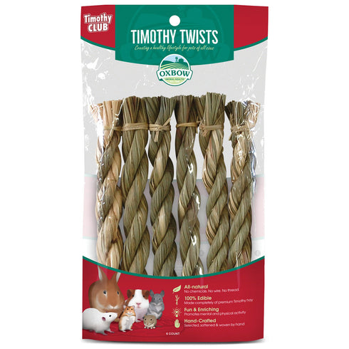 Oxbow Timothy Club Twists 6 Count - Poudre Pet and Feed Supply