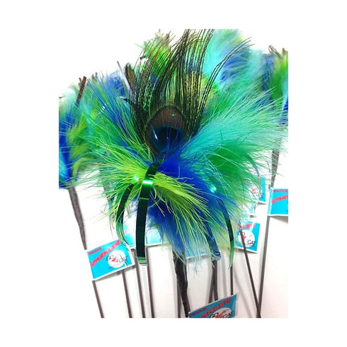 Go Cat Feather Toys Peacock Feather Teaser Cat Toy - Poudre Pet and Feed Supply