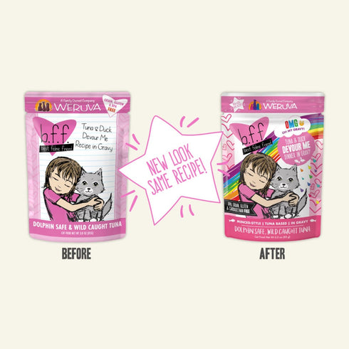 BFF OMG Tuna & Duck Devour Me Dinner in Gravy 3oz Pouch - Poudre Pet and Feed Supply