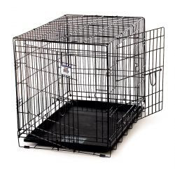 Pet Lodge Medium Wire Double Door Crate - Poudre Pet and Feed Supply