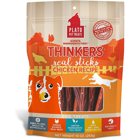 Plato Thinkers Real Sticks Chicken Recipe 10oz - Poudre Pet and Feed Supply