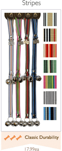 PoochiePet Classic Striped PoochieBells - Poudre Pet and Feed Supply