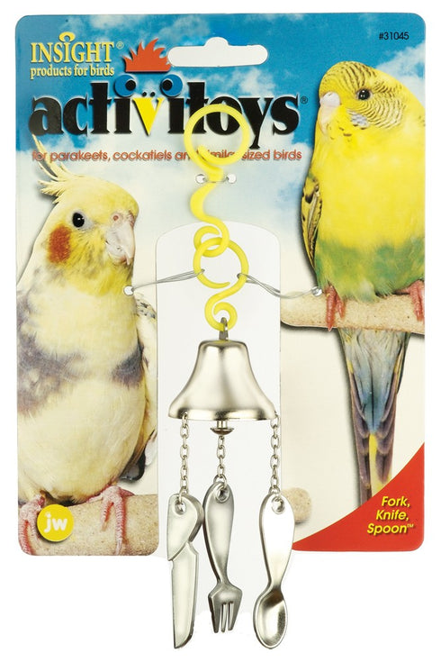 JW Pet ActiviToy Fork Knife Spoon Bird Toy Small/Medium - Poudre Pet and Feed Supply