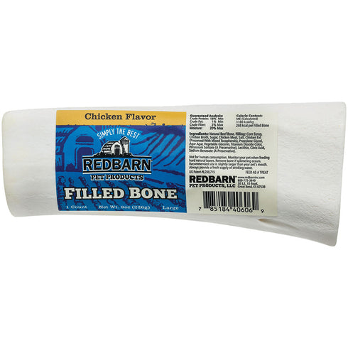 Redbarn Filled Bone Chicken Flavor 6" Large Dog Treat - Poudre Pet and Feed Supply