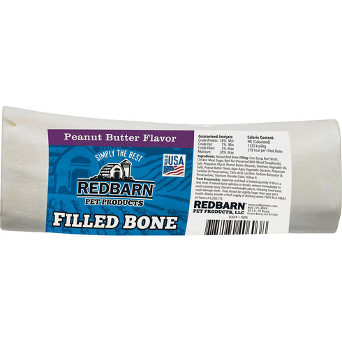 Redbarn Filled Bone Peanut Butter 6" Large Dog Treat 5oz - Poudre Pet and Feed Supply