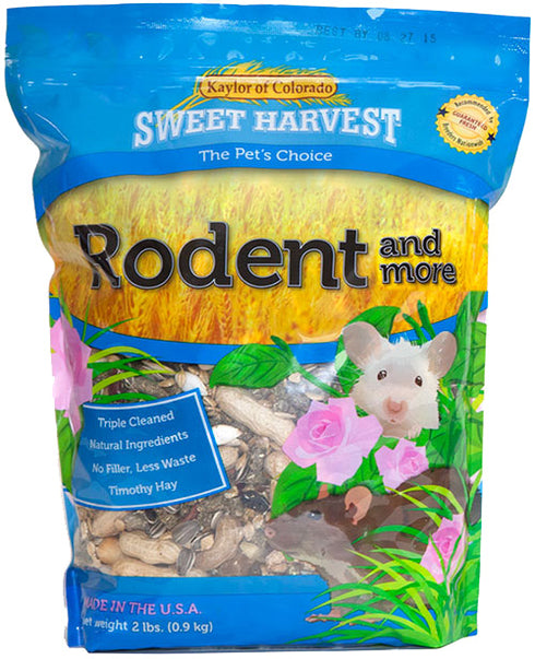 Sweet Harvest Rodent And More Rodent Food, 4 lbs Bag - Food Mix for Mice, Rats, and other Rodents - Poudre Pet and Feed Supply