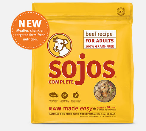 Sojo's Complete Beef Recipe Dry Dog Food 7lb - Poudre Pet and Feed Supply