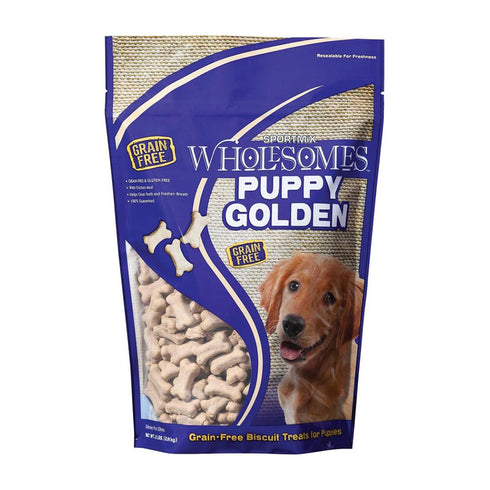 Sportmix Wholesomes Puppy Golden Biscuit Treats 20lb - Poudre Pet and Feed Supply