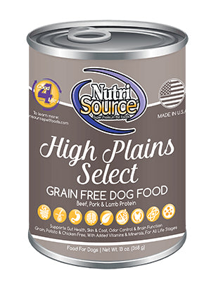 NutriSource High Plains Select Canned Wet Dog Food 13oz - Poudre Pet and Feed Supply