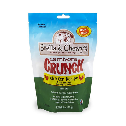 Stella and Chewys Carnivore Crunch Chiken Recipe Freeze-Dried Dog Treats 4oz - Poudre Pet and Feed Supply