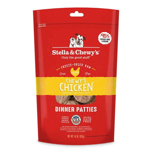 Stella and Chewys Chewy's Chicken Freeze-Dried Raw Dinner Patties Dog Food 14oz - Poudre Pet and Feed Supply