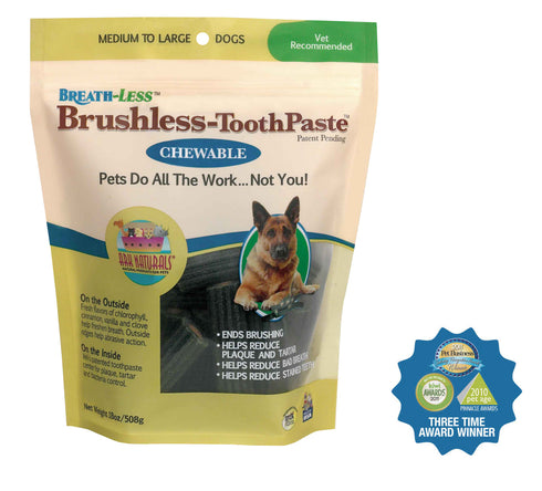 Ark Naturals Breath-less Chewable Brushless Toothpaste Medium To Large 18oz - Poudre Pet and Feed Supply