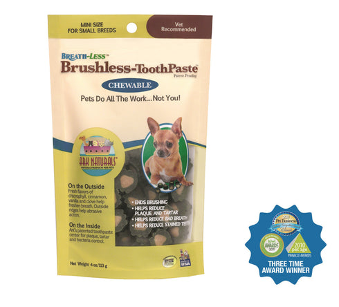 Ark Naturals Breath-less Chewable Brushless Toothpaste Mini 4oz - Poudre Pet and Feed Supply