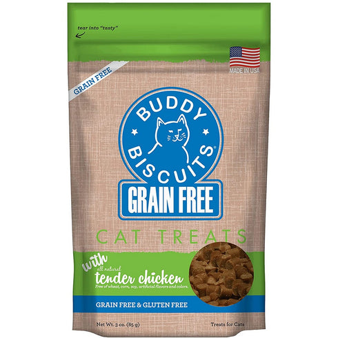 Buddy Biscuits Tender Chicken Grain Free Cat Treats 3oz - Poudre Pet and Feed Supply