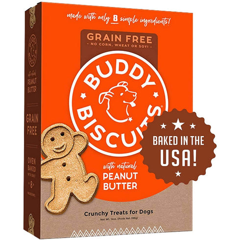 Buddy Biscuits Grain Free Peanut Butter Oven Baked Dog Treats 14oz - Poudre Pet and Feed Supply