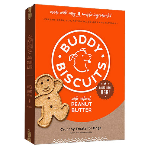 Buddy Biscuits Oven Baked Peanut Butter Flavor Dog Treats 16Oz - Poudre Pet and Feed Supply