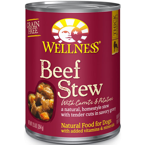 Wellness Beef Stew with Carrots & Potatoes Formula Grain Free Wet Dog Food 12.5oz - Poudre Pet and Feed Supply
