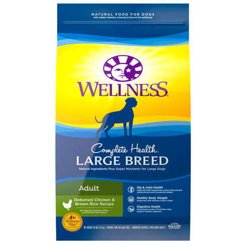 Wellness Large Breed Adult Dry Dog Food 30lb - Poudre Pet and Feed Supply