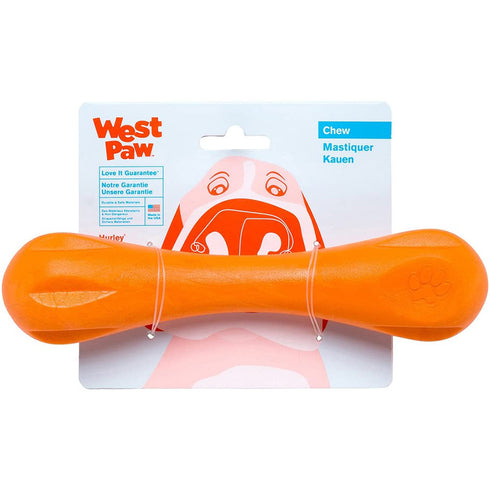West Paw Zogoflex Hurley Large Tangerine Dog Toy - Poudre Pet and Feed Supply