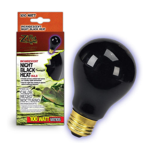 ZILLA Incandescent Night Black Heat Bulb 100W - Poudre Pet and Feed Supply