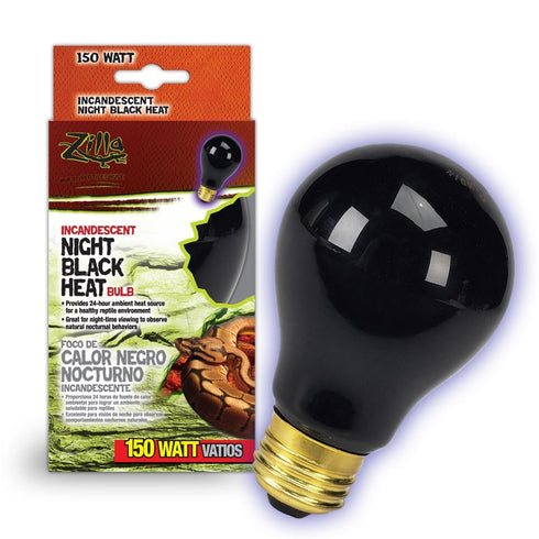 ZILLA Incandescent Night Black Heat Bulb 150W - Poudre Pet and Feed Supply