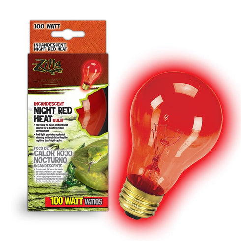 ZILLA Incandescent Night Red Heat Bulb 100W - Poudre Pet and Feed Supply