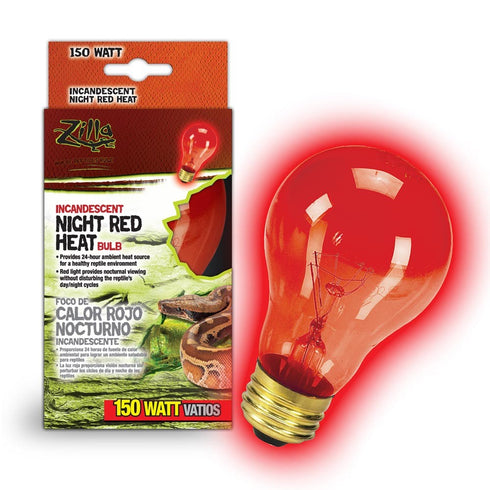 ZILLA Incandescent Night Red Heat Bulb 150W - Poudre Pet and Feed Supply