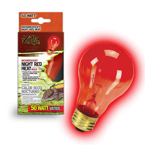 ZILLA Night Red Heat Incandescent Bulb 50W - Poudre Pet and Feed Supply