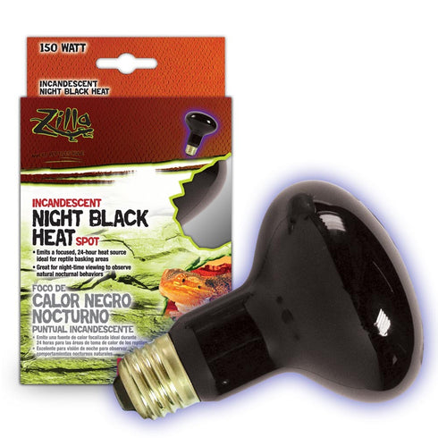 ZILLA Incandescent Night Black Heat Spot Bulb 150W - Poudre Pet and Feed Supply