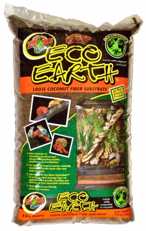 ZOO MED Eco Earth Coconut Fiber Substrate 8qt - Poudre Pet and Feed Supply