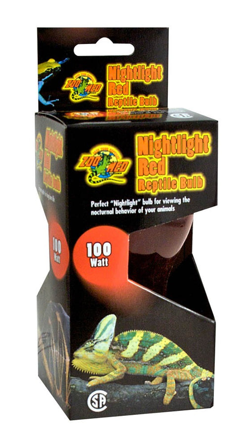 ZOO MED Nightlight Red Reptile Bulb 100W - Poudre Pet and Feed Supply