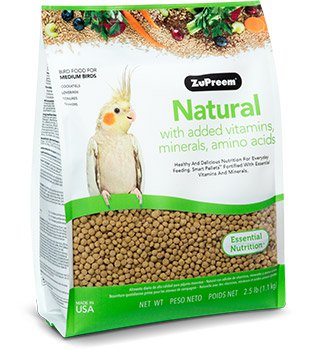 Zupreem Natural with Added Vitamins, Minerals, Amino Acids Medium Birds 2.5lb - Poudre Pet and Feed Supply
