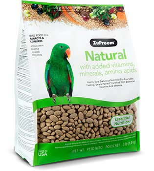 Zupreem Natural with Added Vitamins, Minerals, Amino Acids Parrots & Conures 3lb - Poudre Pet and Feed Supply