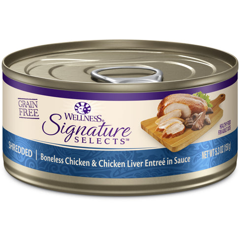 Wellness Signature Selects Shredded Chicken & Chicken Liver 5.3oz - Poudre Pet and Feed Supply